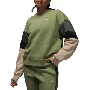 Jordan Women's Brooklyn Fleece Crew Sweatshirt (Olive Green)
